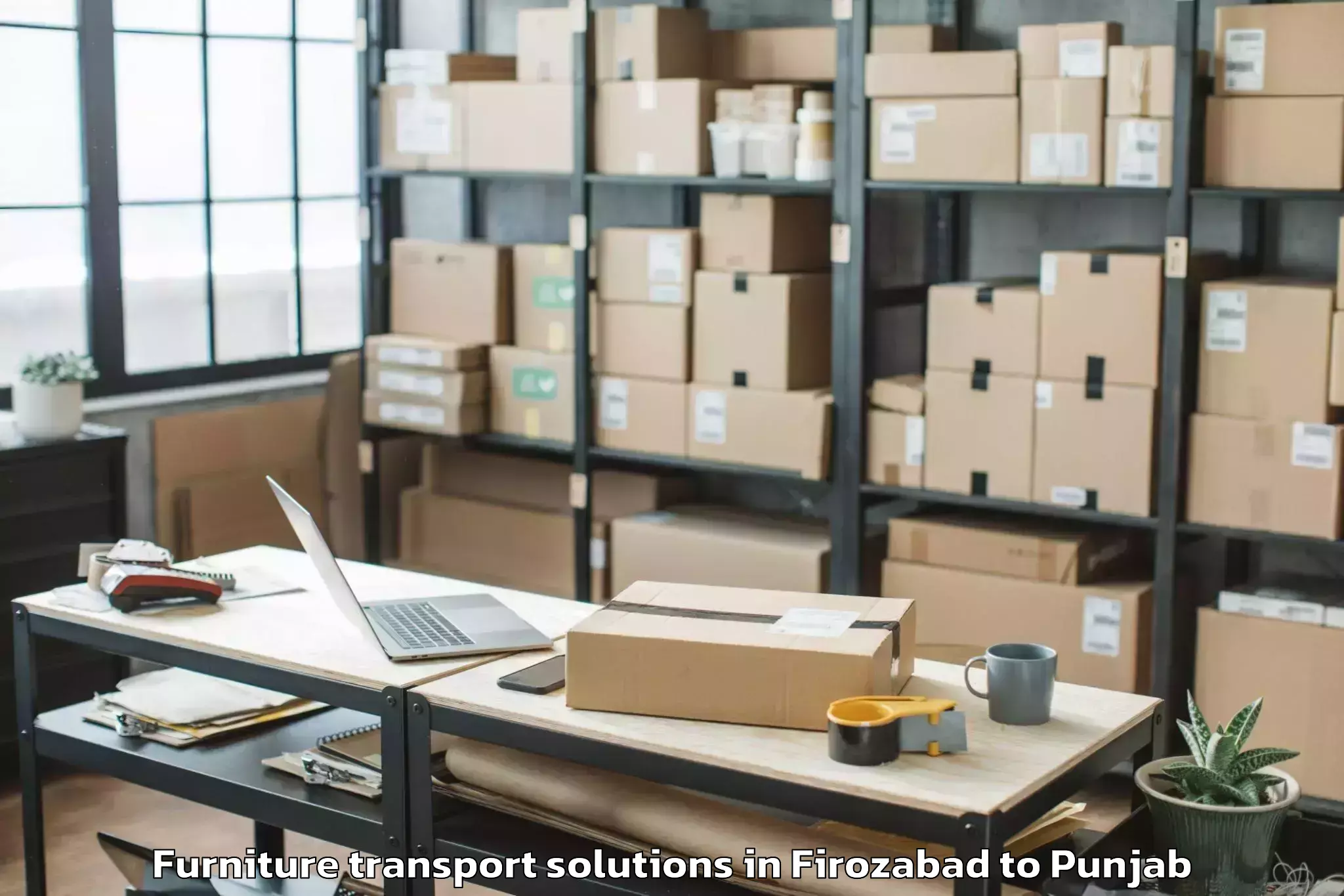 Expert Firozabad to Khamanon Kalan Furniture Transport Solutions